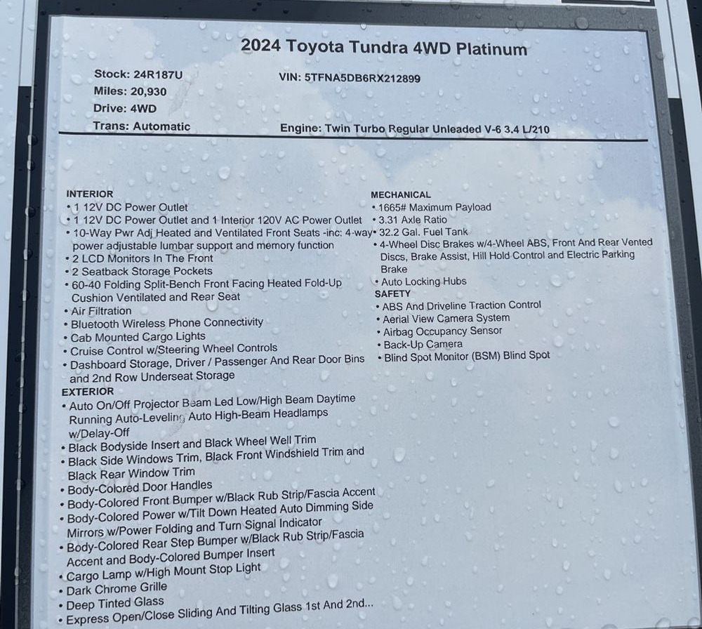 2024 Toyota Tundra Platinum