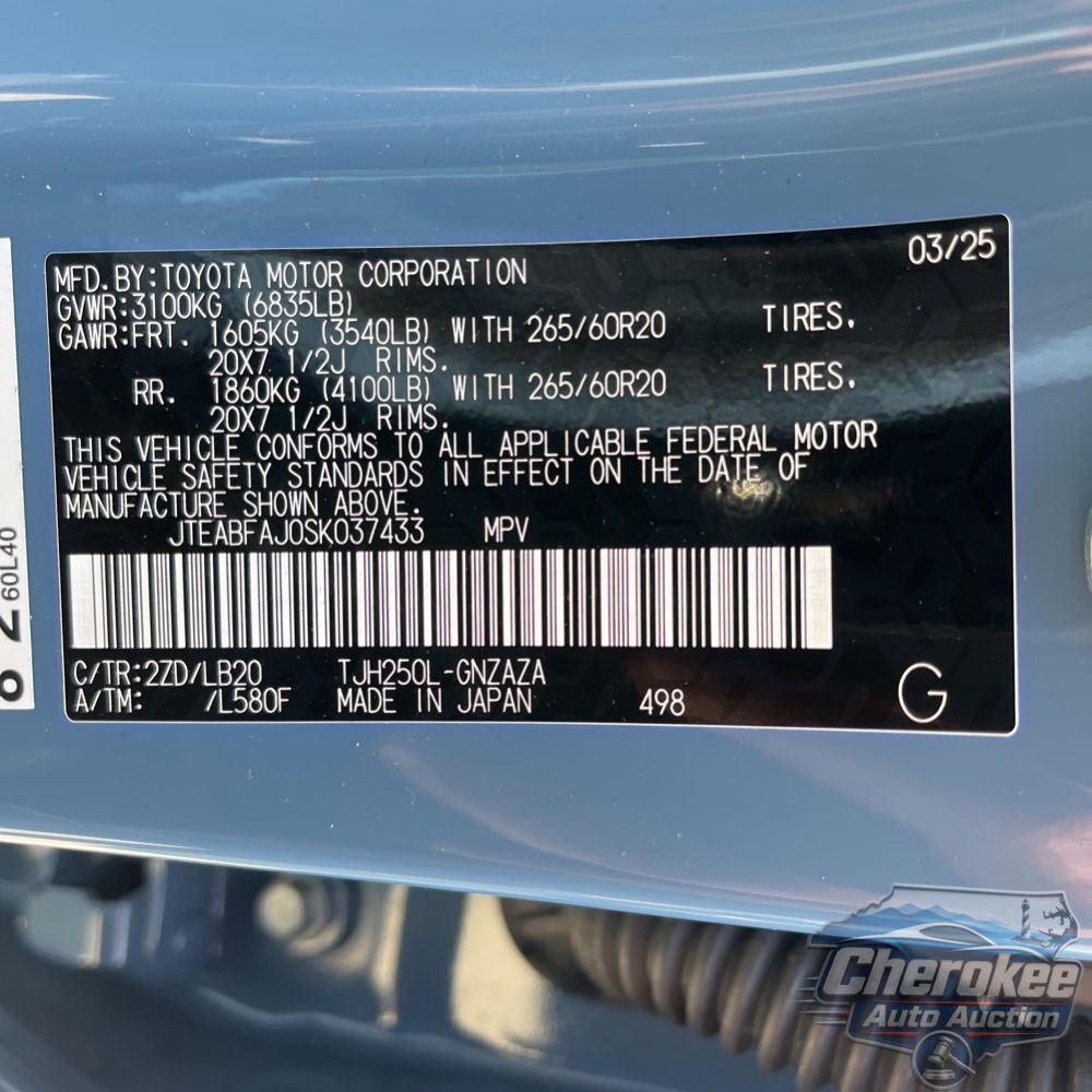 2025 Toyota Land Cruiser Base