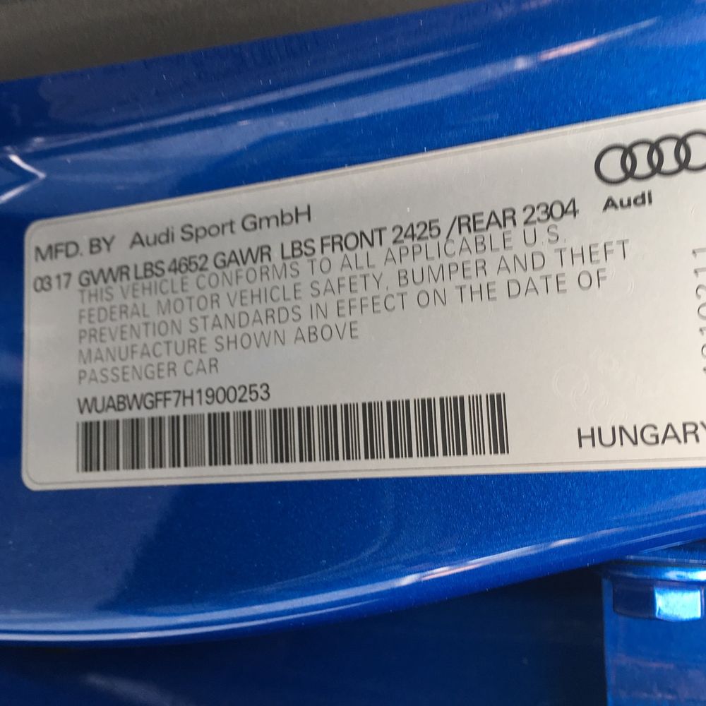 2017 Audi RS 3