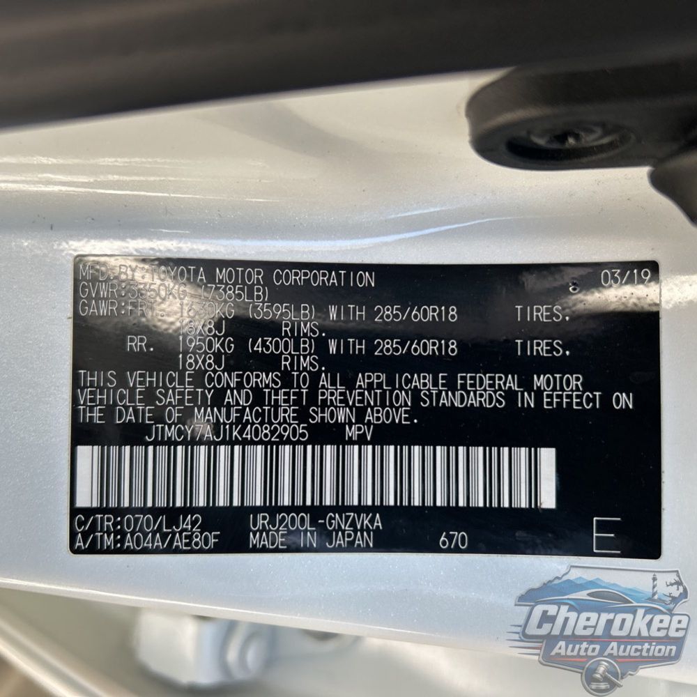 2019 Toyota Land Cruiser Base