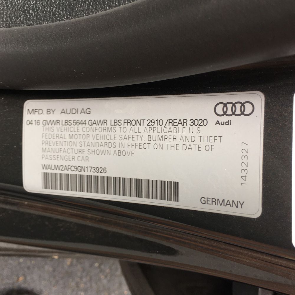 2016 Audi S7