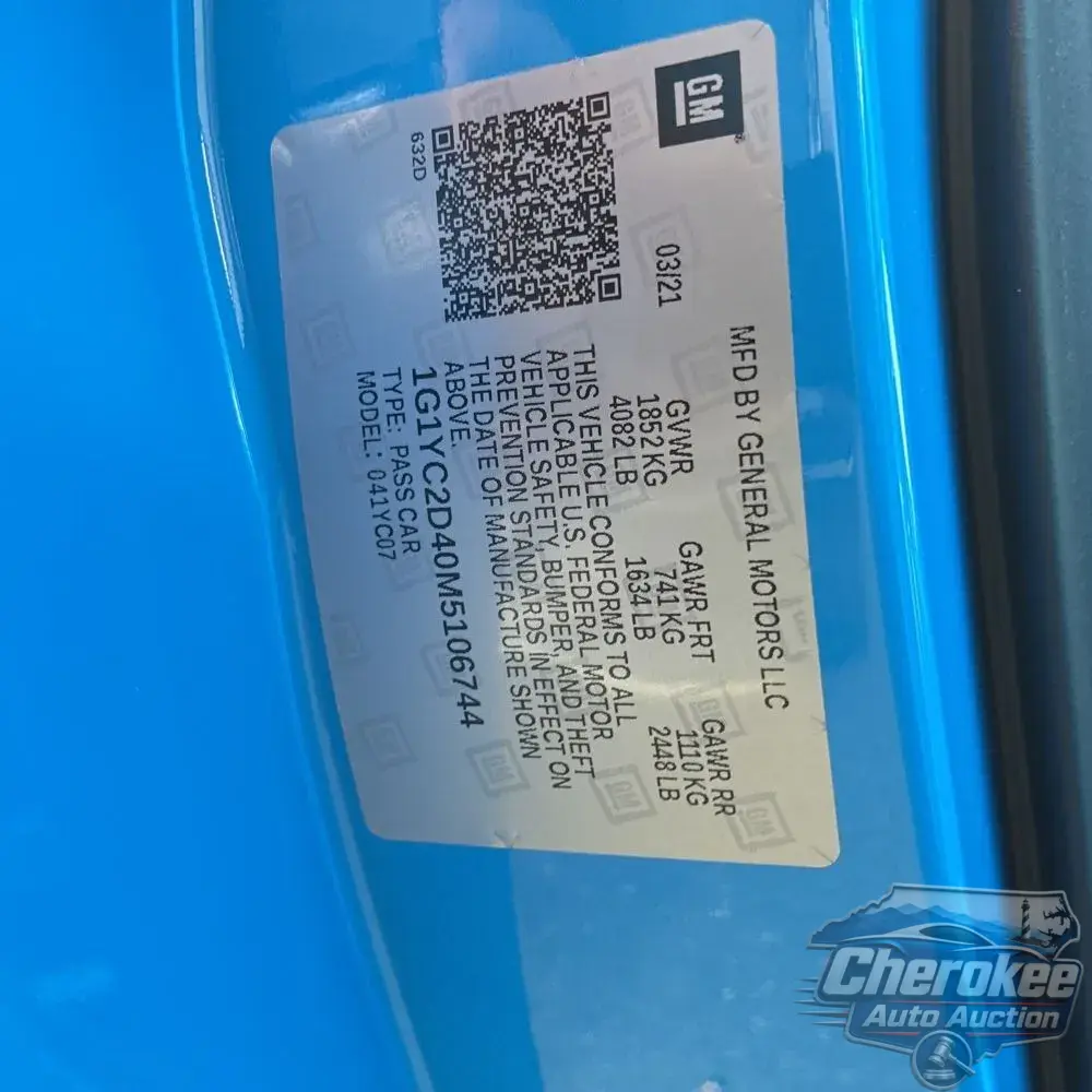 2021 Chevrolet Corvette Stingray