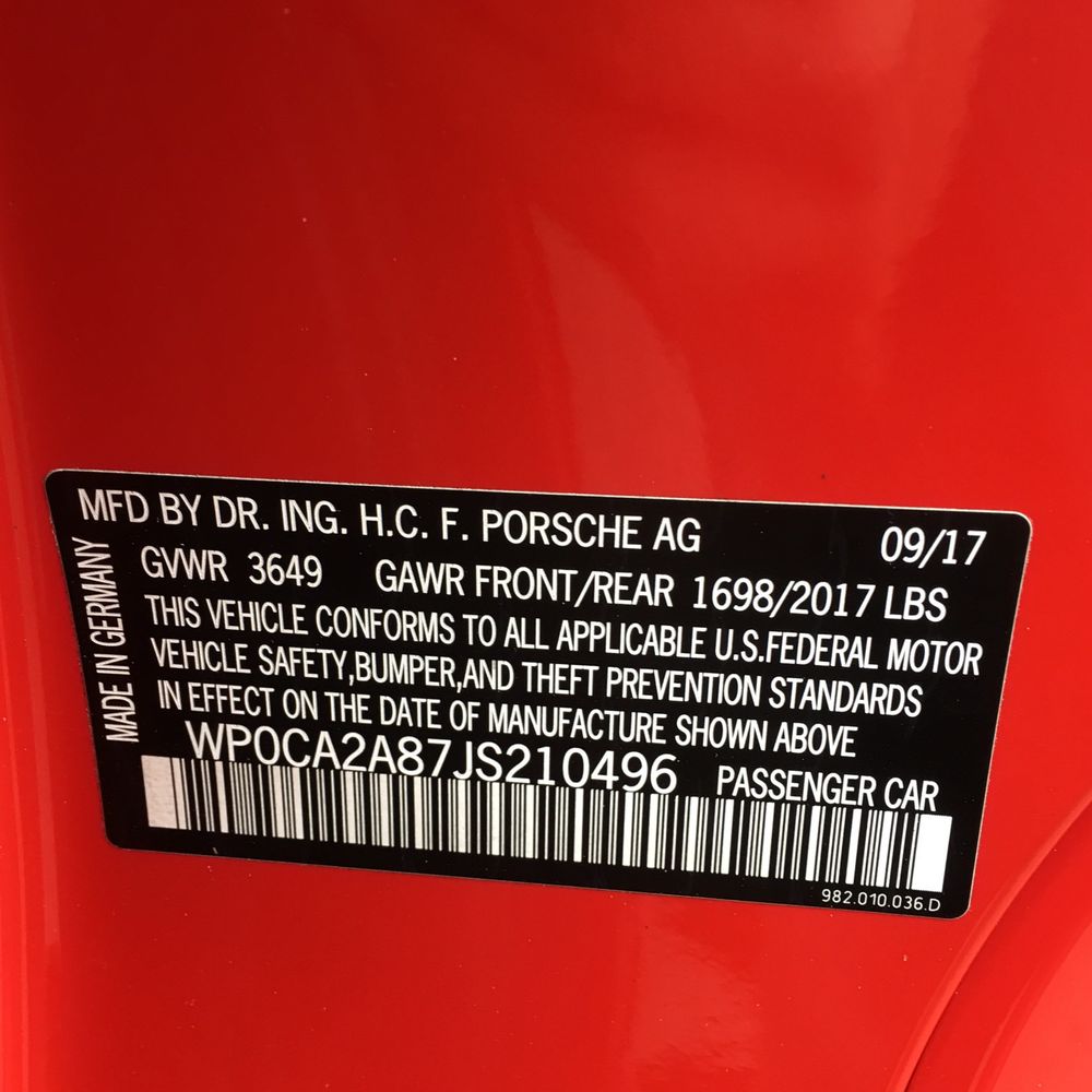 2018 Porsche 718 Boxster Base