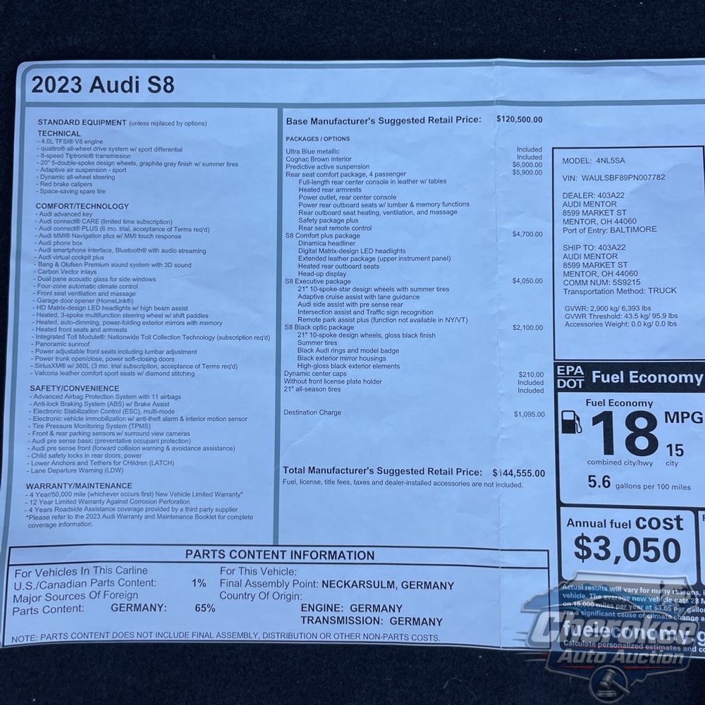 2023 Audi S8