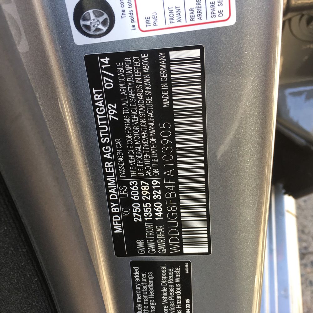 2015 Mercedes-Benz S Class S550
