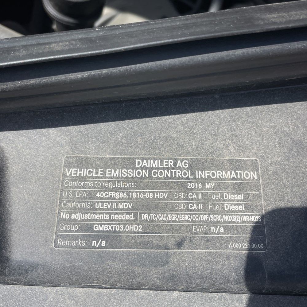 2016 Mercedes-Benz Sprinter 3500