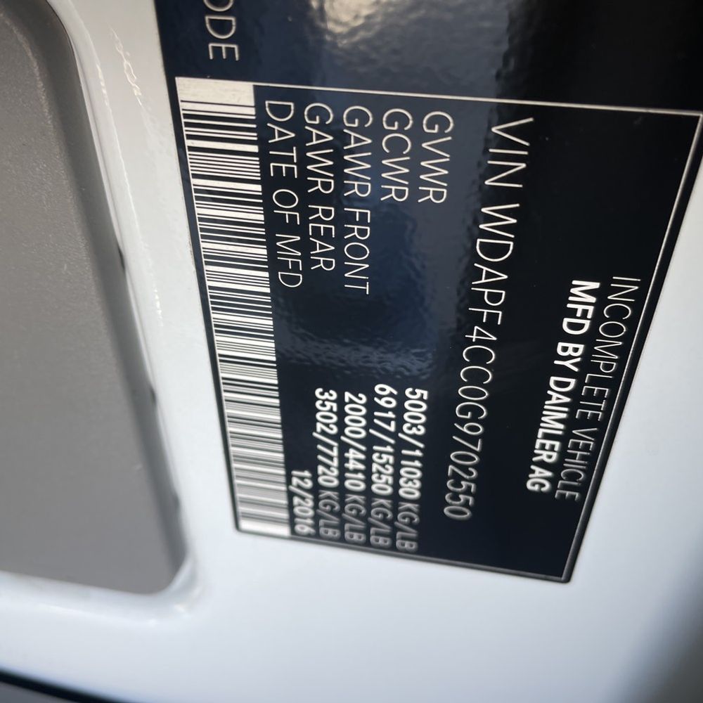 2016 Mercedes-Benz Sprinter 3500