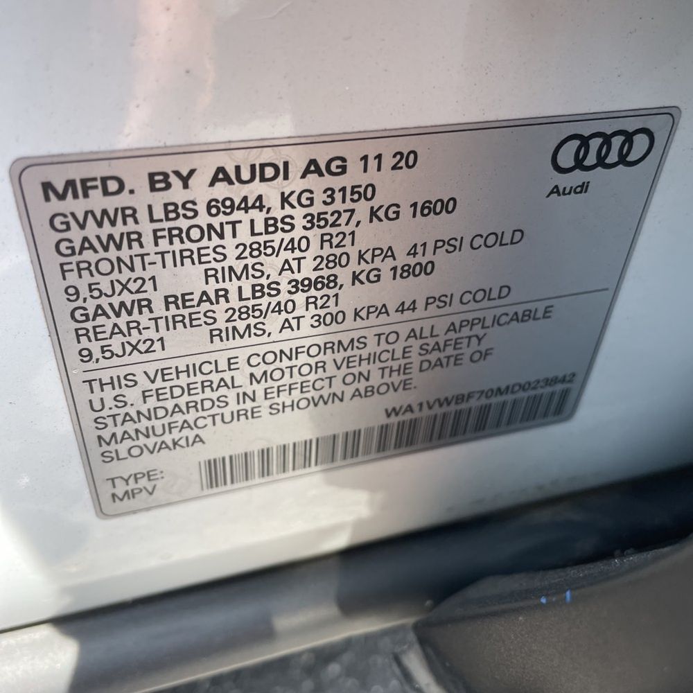 2021 Audi SQ7 Prestige