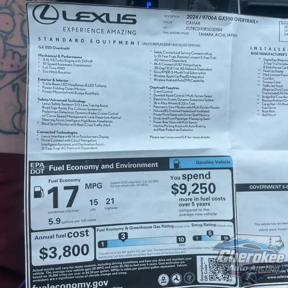 2024 Lexus GX 550 Overtrail+