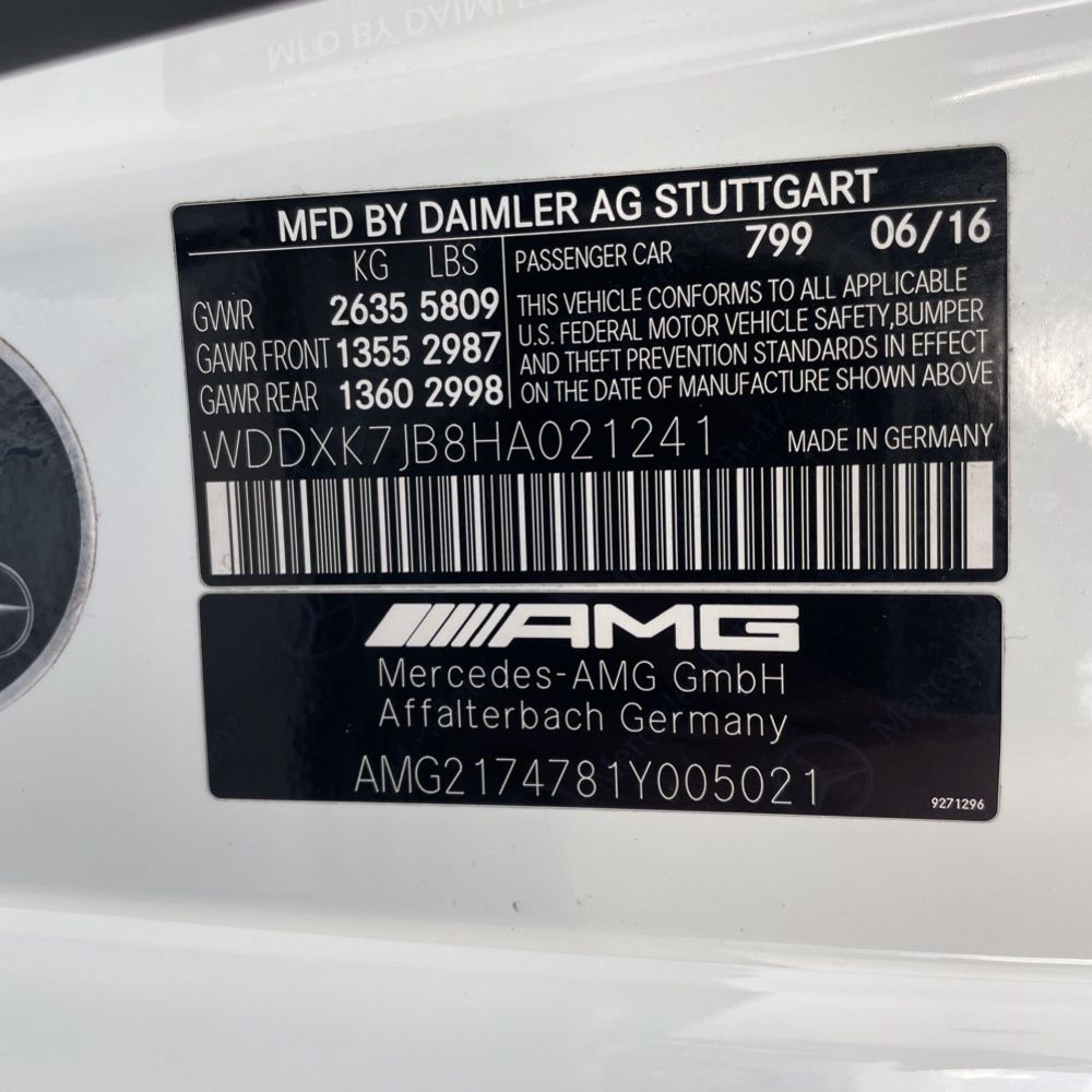 2017 Mercedes-Benz S-Class AMG S 63